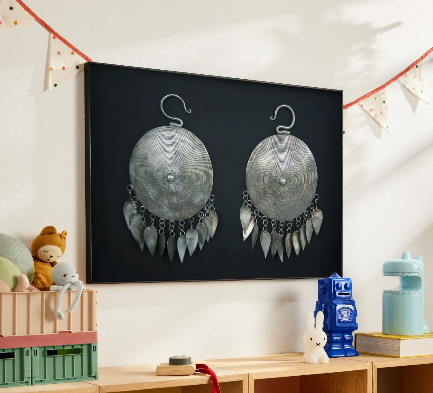 Mongolian earrings alluminio dibond da Teresa André