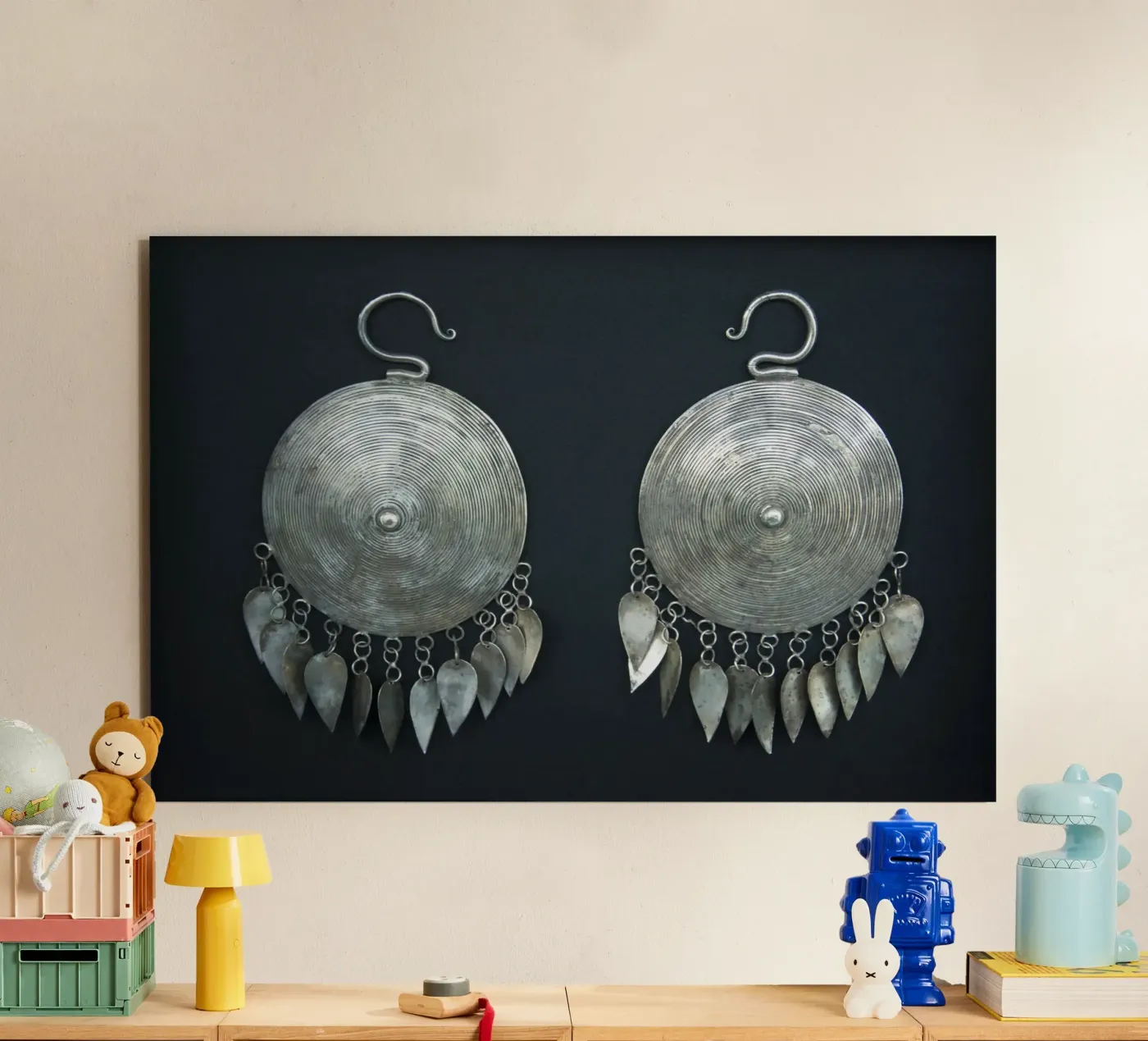 Mongolian earrings alluminio dibond da Teresa André
