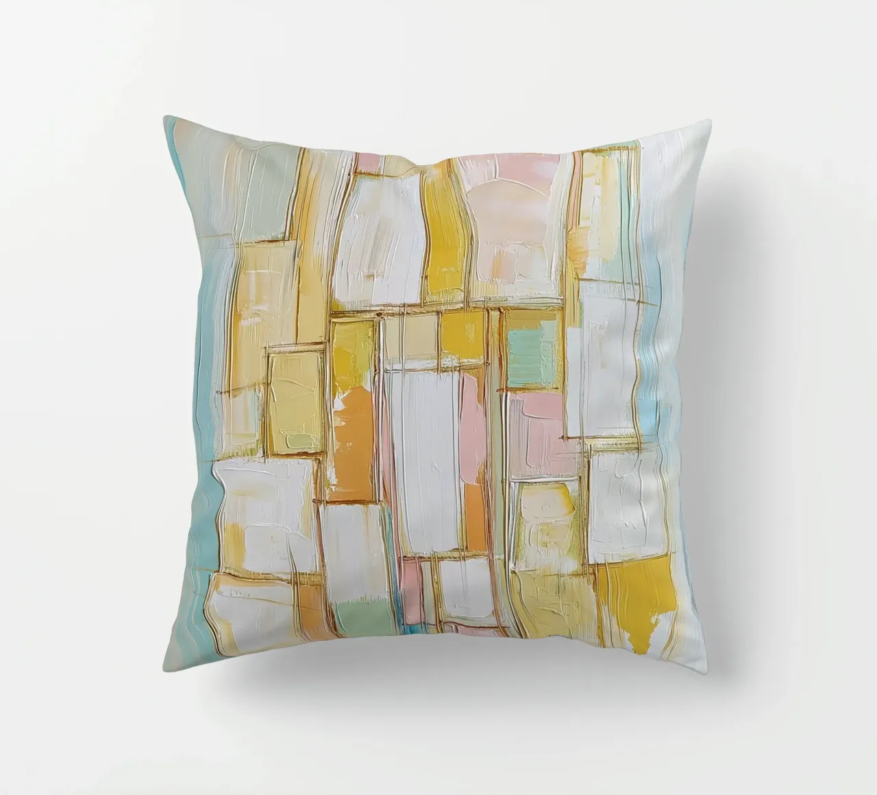 Rettangoli astratti in colori pastello cuscino da Imagine