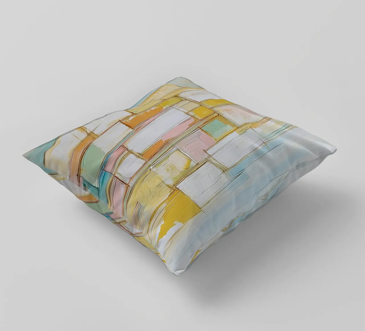 Rettangoli astratti in colori pastello cuscino da Imagine