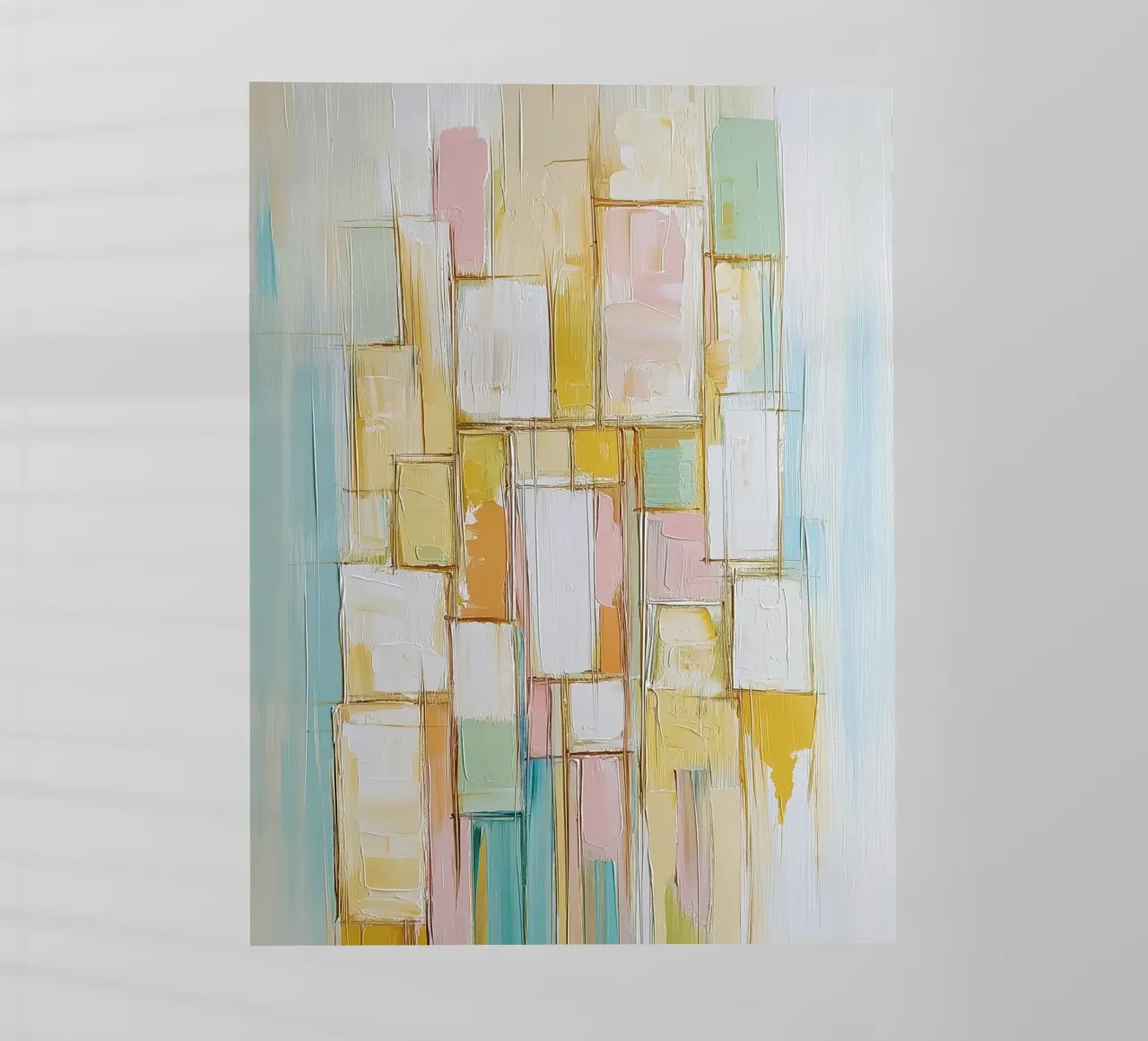 Rectángulos abstractos en colores pastel lámina retroiluminada de Imagine