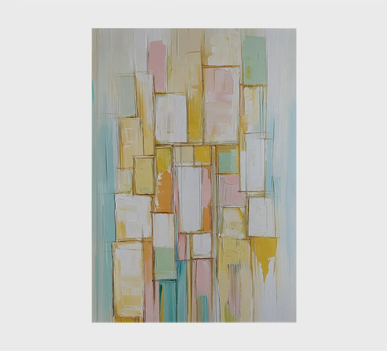 Abstract rectangles in pastel colours notebook by Imagine
