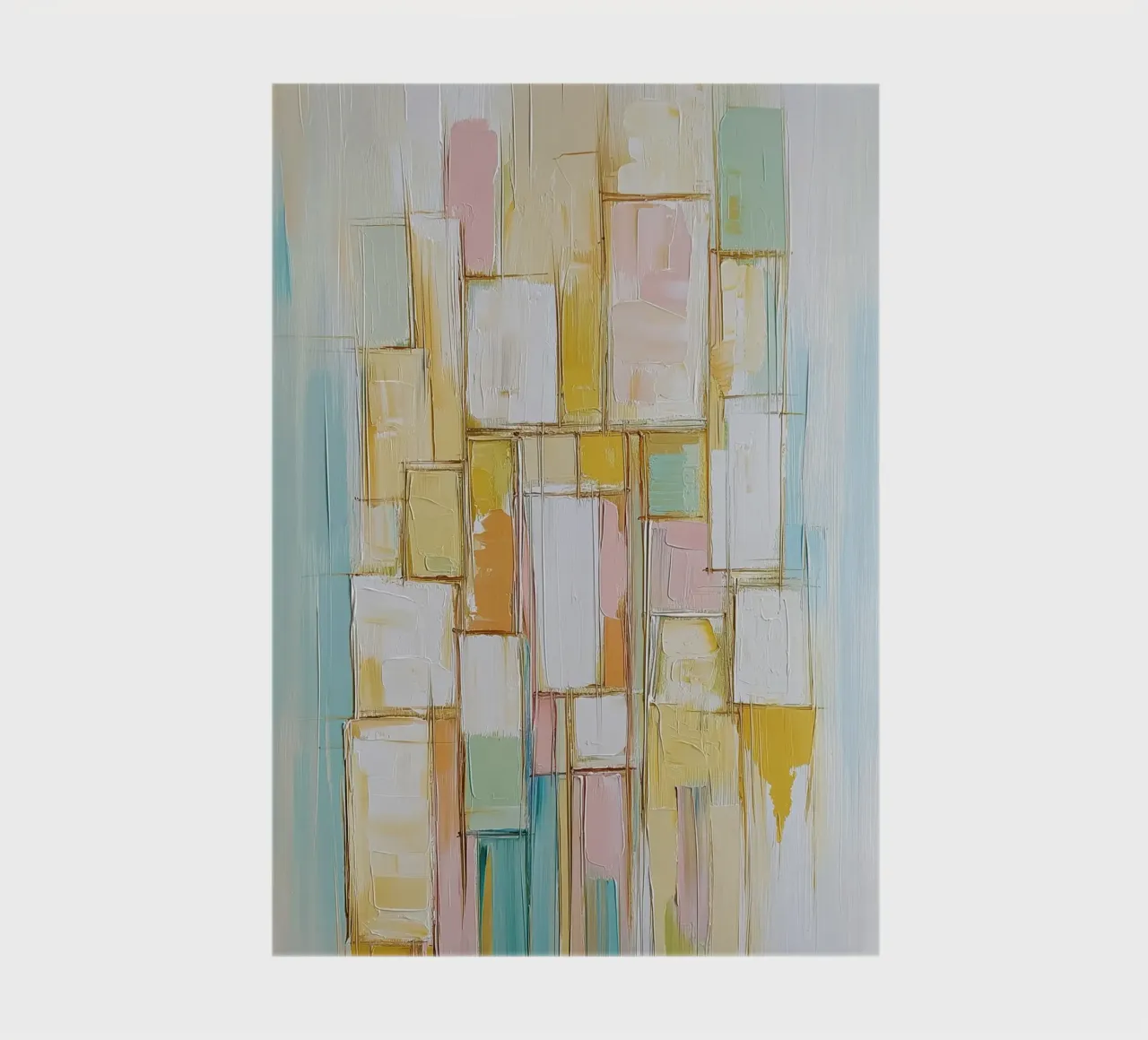 Abstract rectangles in pastel colours notebook by Imagine