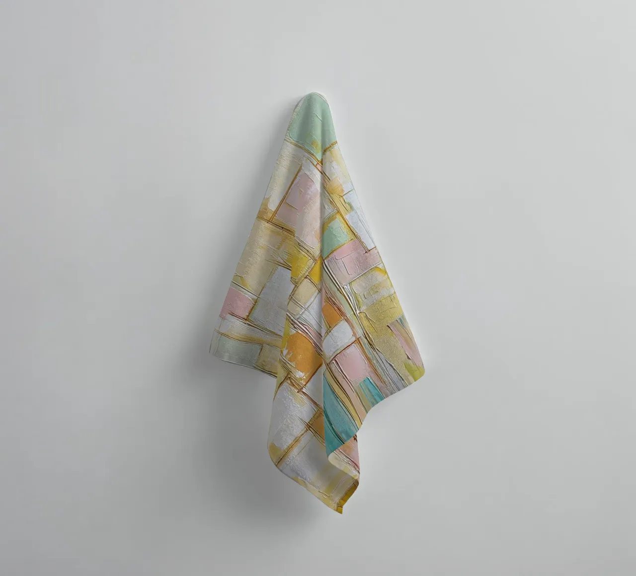 Abstract rectangles in pastel colours towel by Imagine