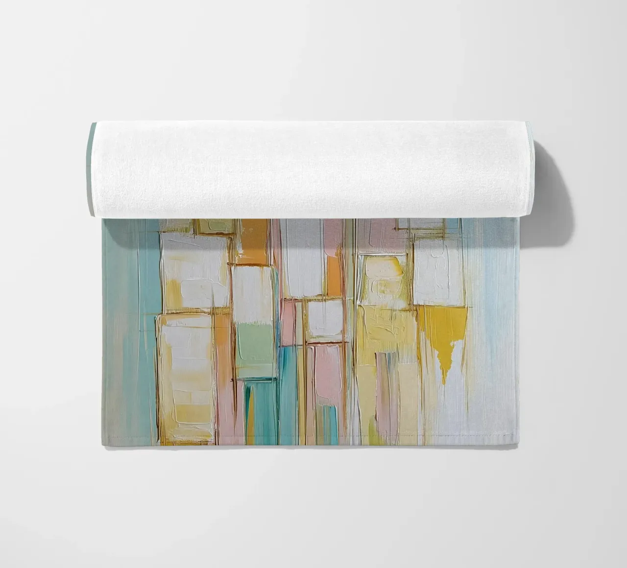 Rettangoli astratti in colori pastello telo mare da Imagine