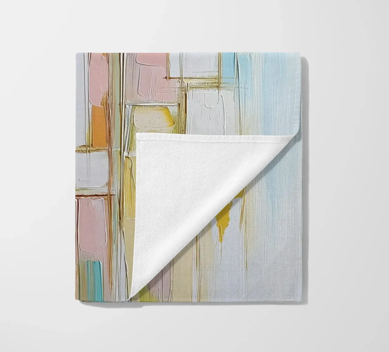 Rettangoli astratti in colori pastello telo mare da Imagine