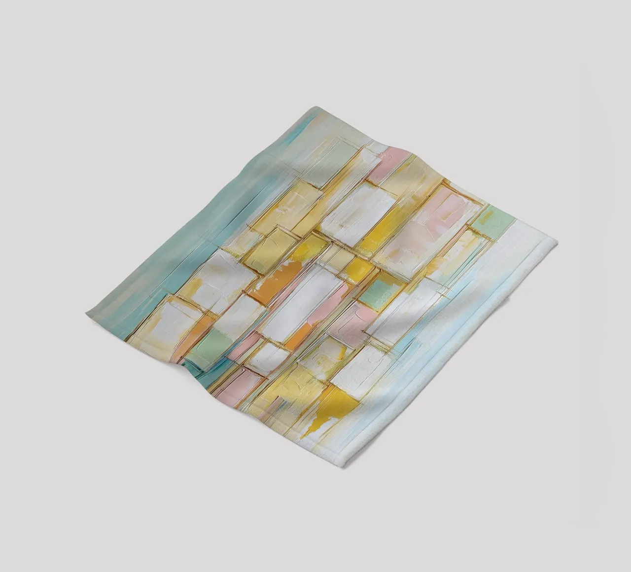 Rettangoli astratti in colori pastello coperta in pile da Imagine