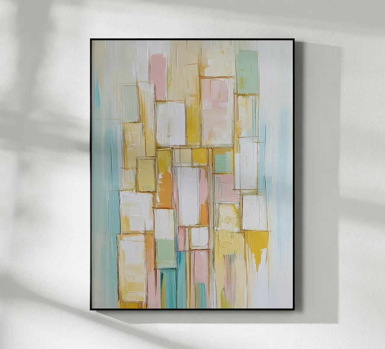 Rectángulos abstractos en colores pastel metacrilato de Imagine