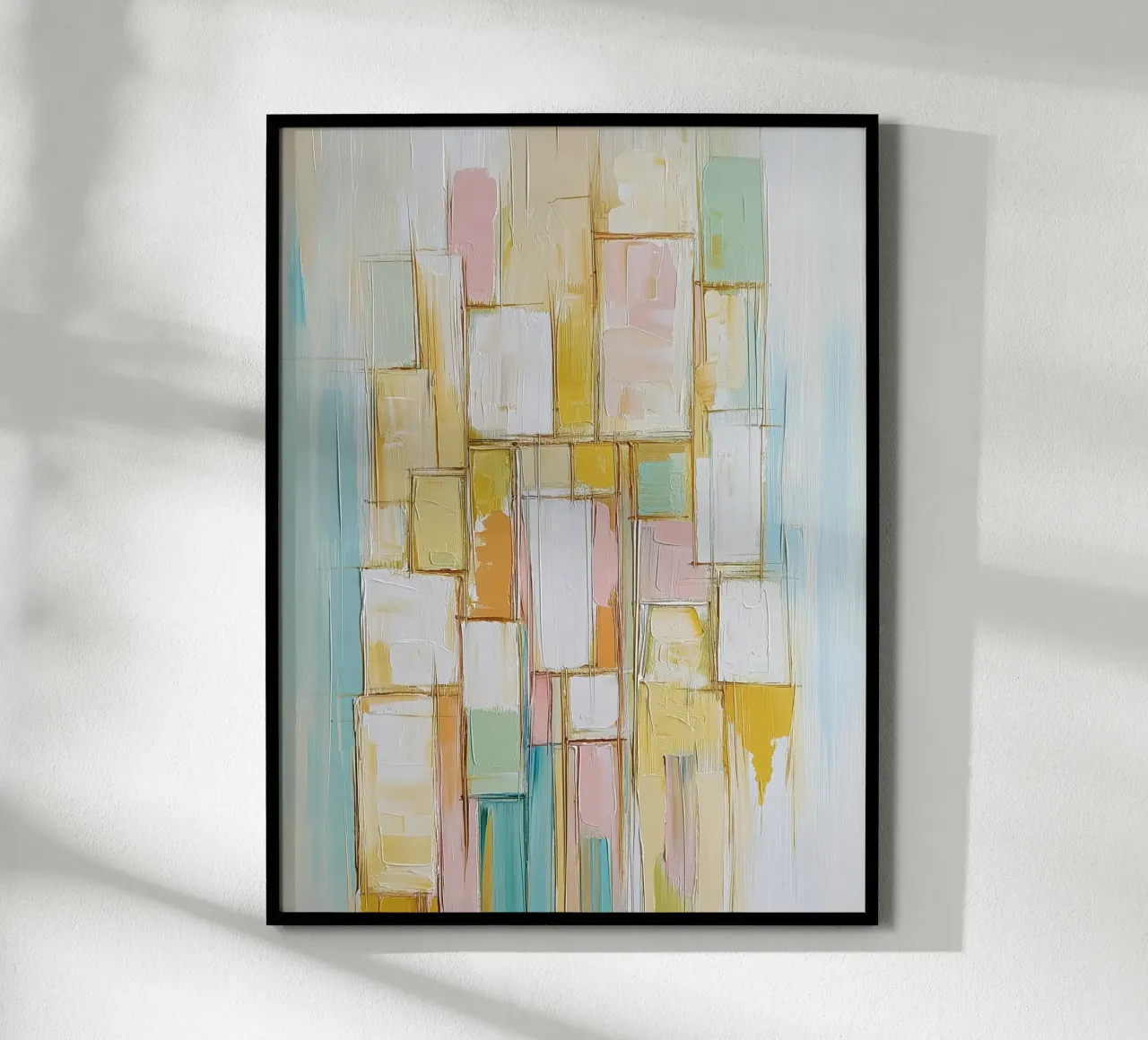 Abstract rectangles in pastel colours hahnemühle by Imagine