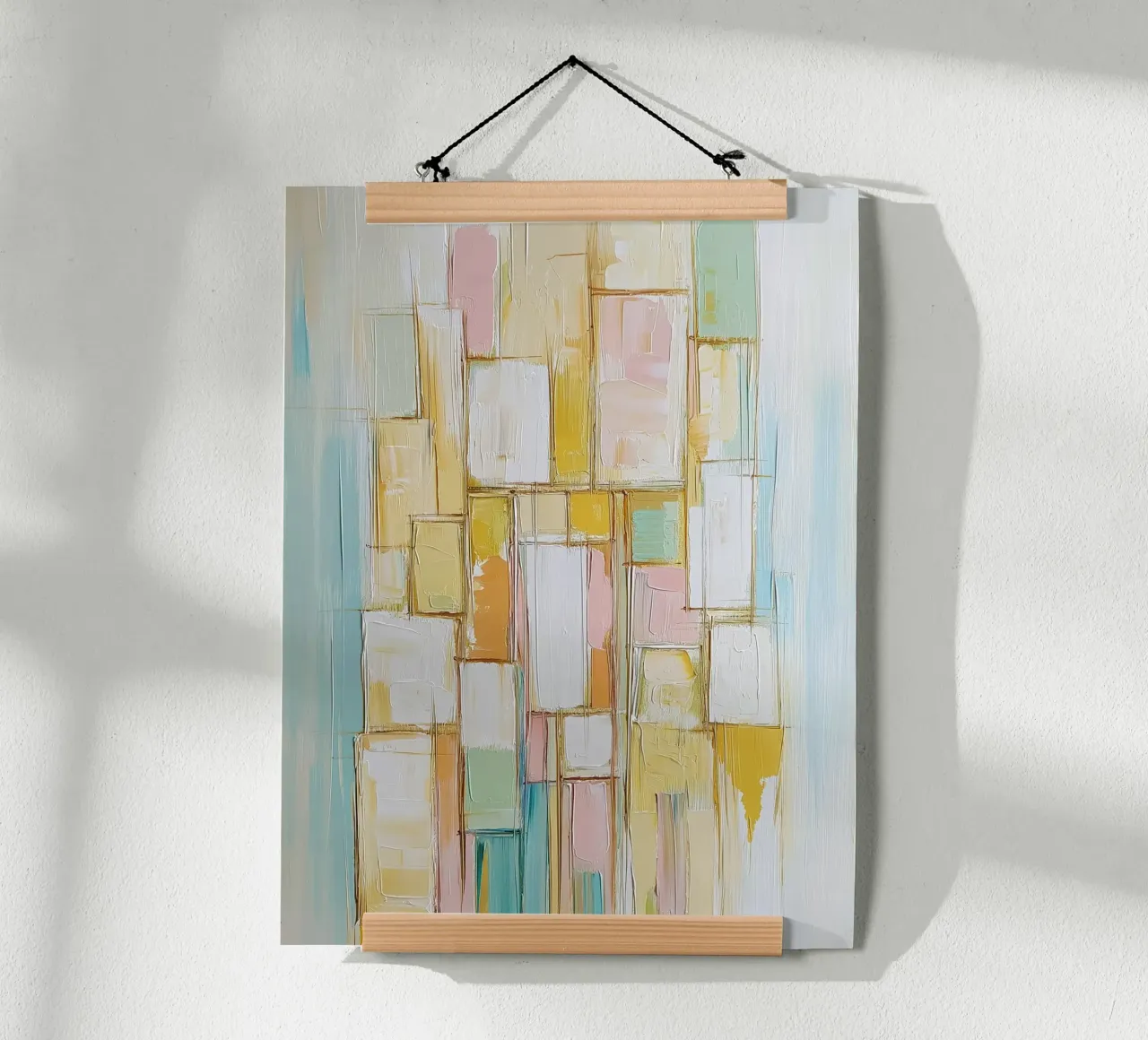 Abstract rectangles in pastel colours hahnemühle by Imagine