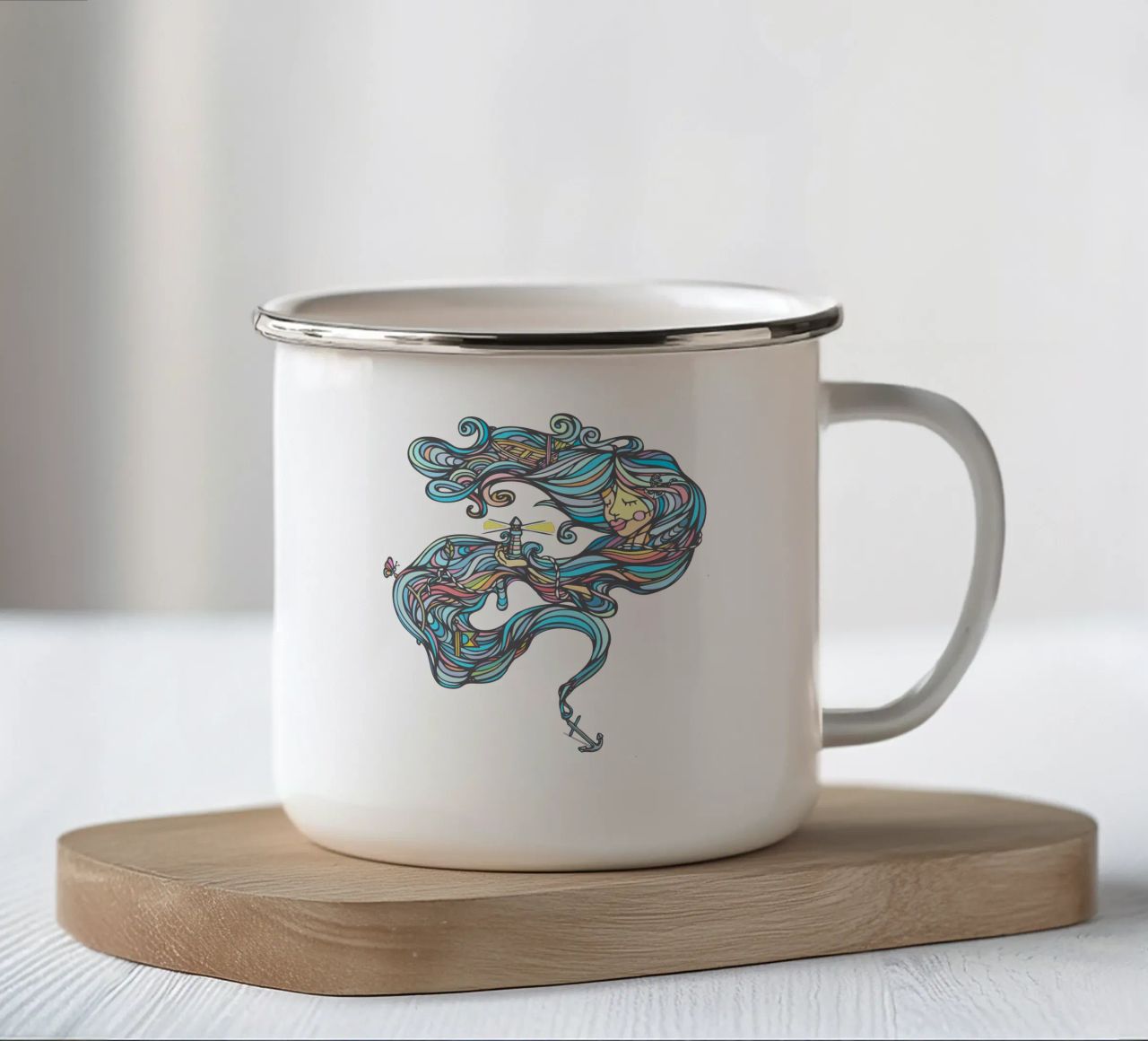 Brave tazza in smalto da Ninhol