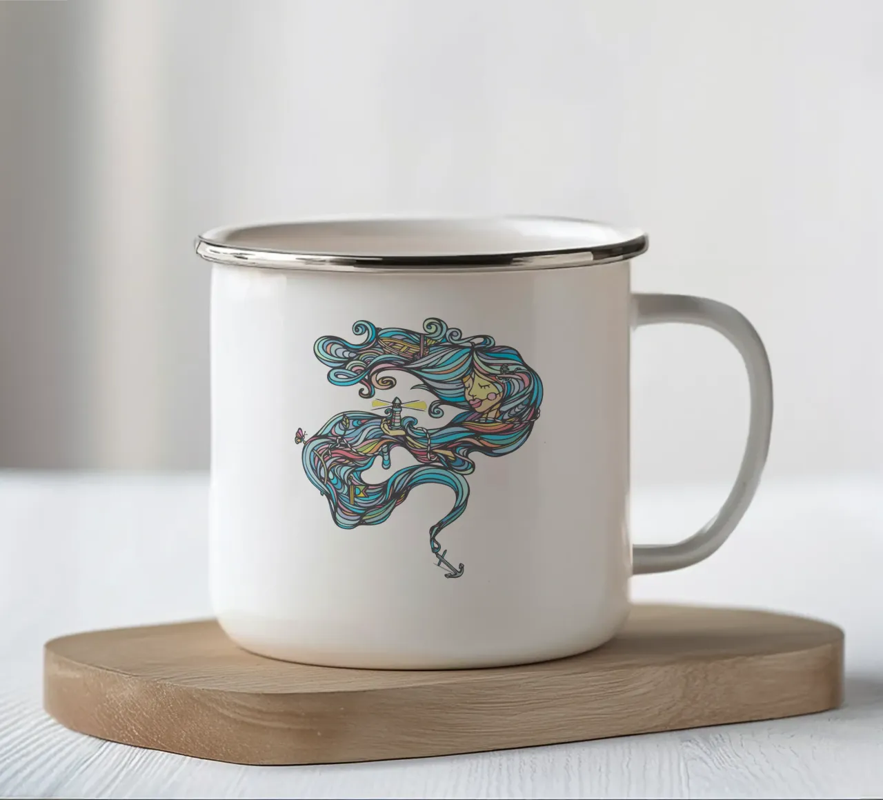 Brave tazza in smalto da Ninhol