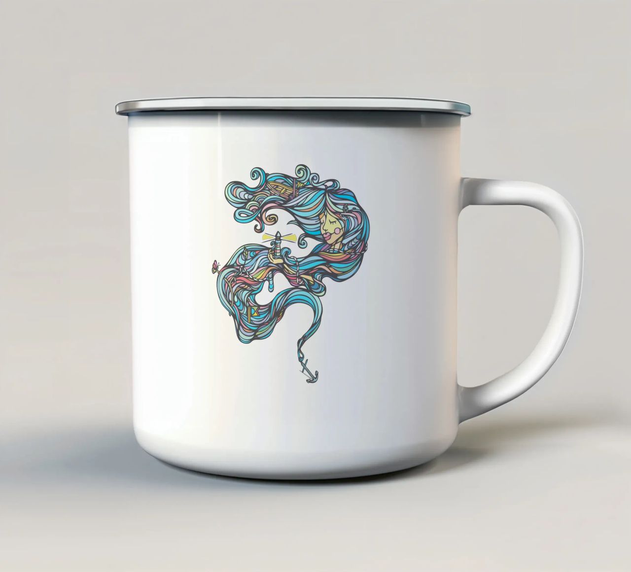 Brave tazza in smalto da Ninhol