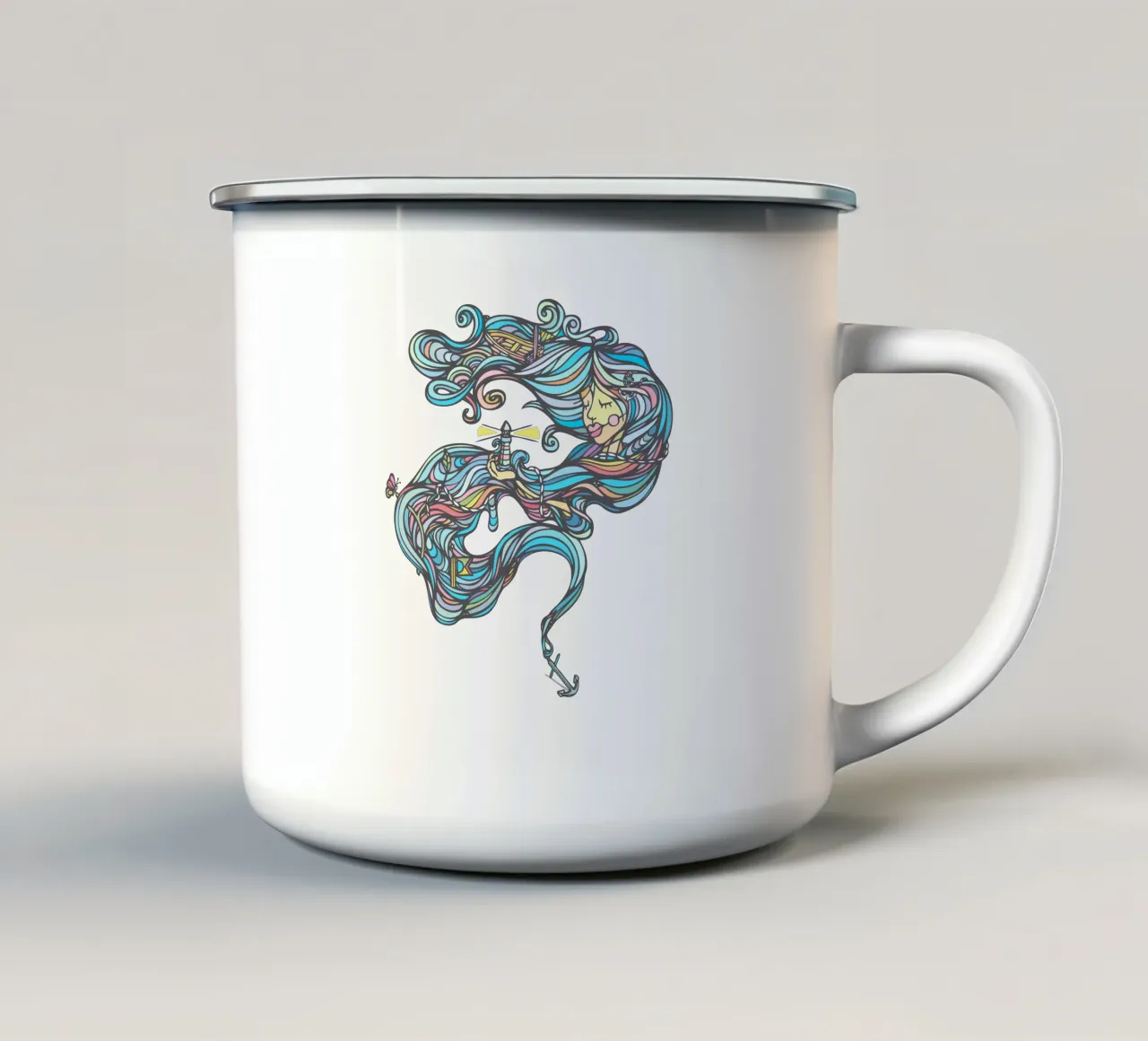 Brave tazza in smalto da Ninhol