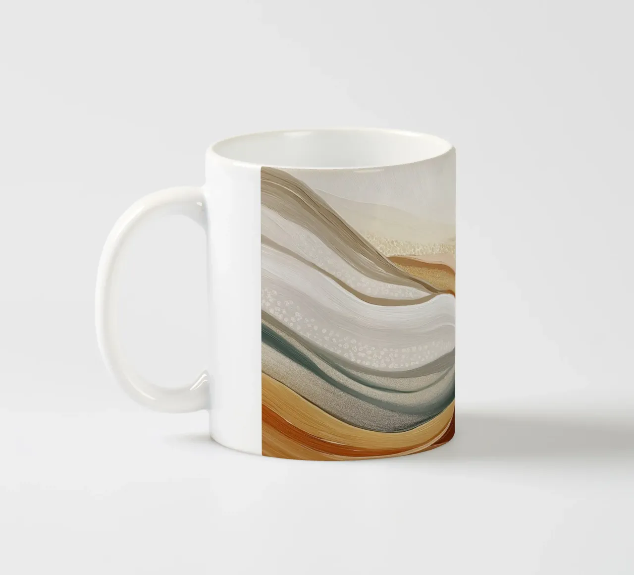 Paesaggio astratto con i colori della sabbia tazza in ceramica da Imagine