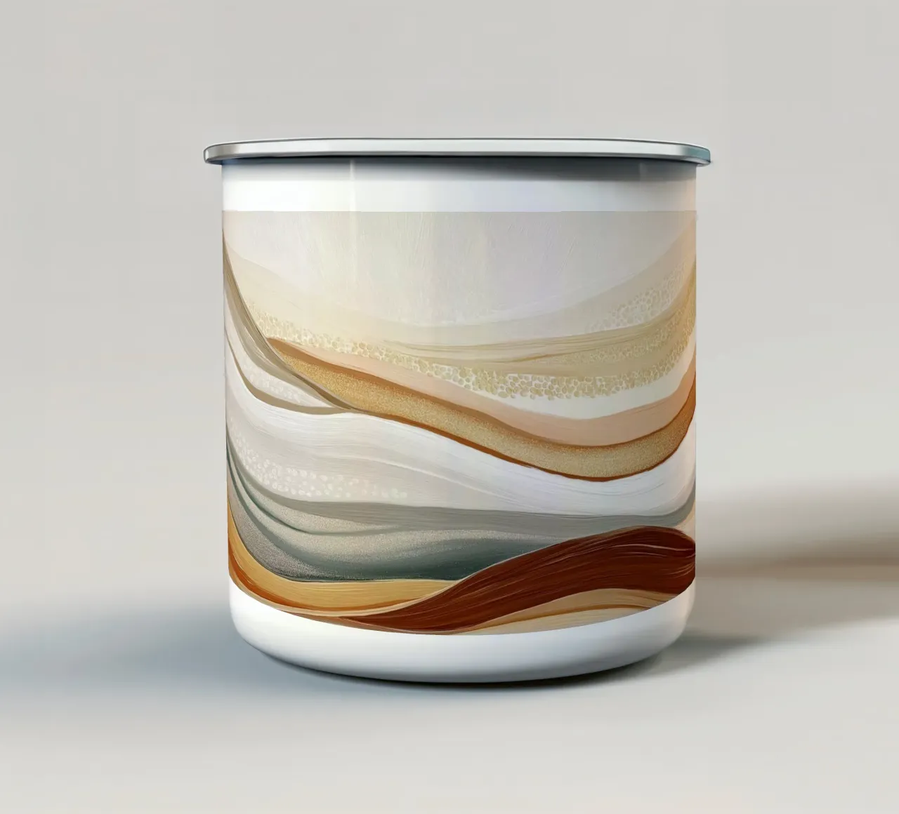 Paesaggio astratto con i colori della sabbia tazza in smalto da Imagine