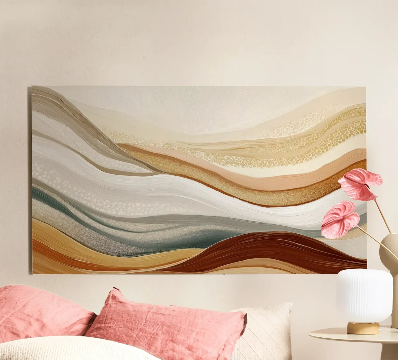 Paesaggio astratto con i colori della sabbia alluminio dibond da Imagine