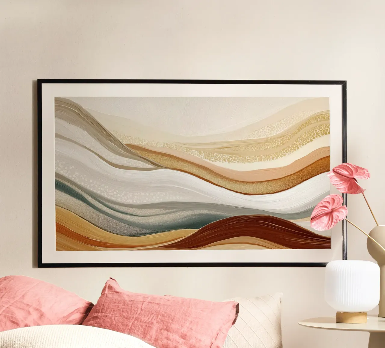 Paesaggio astratto con i colori della sabbia carta hahnemühle da Imagine