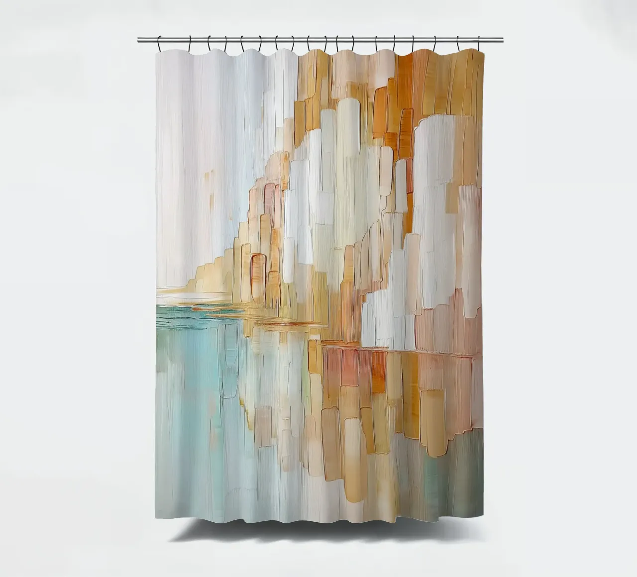 Abstract landscape shower curtain by Imagine