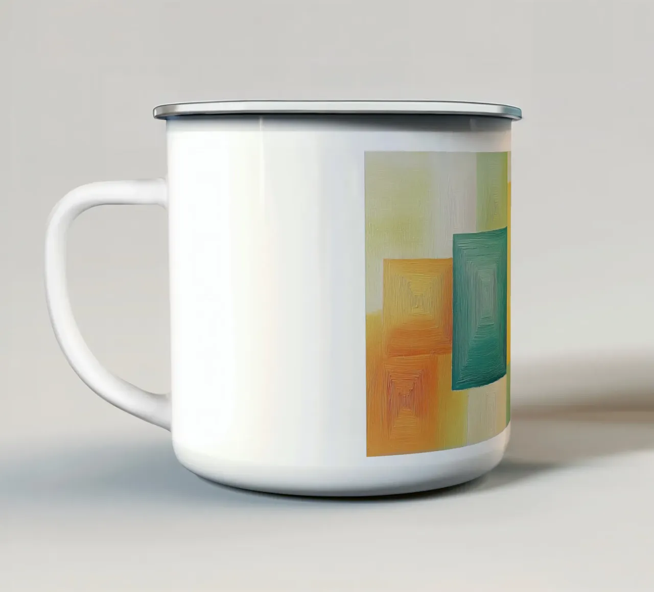 Rettangolo colorato astratto tazza in smalto da Imagine
