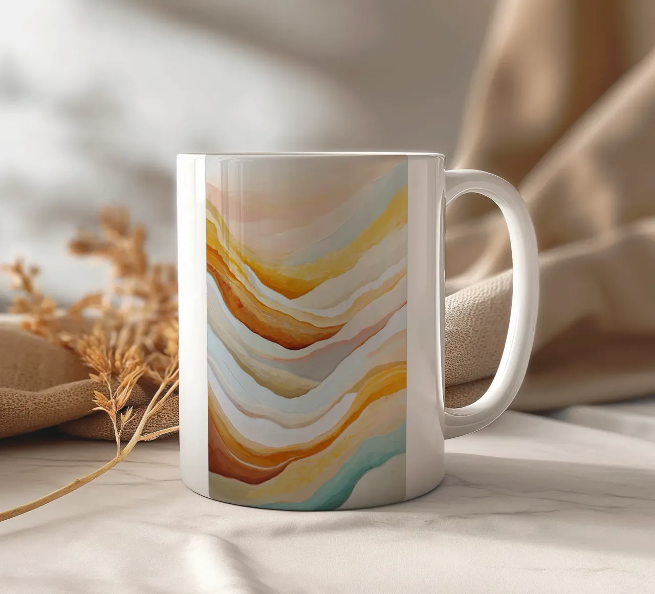 Paesaggio montano colorato tazza in ceramica da Imagine