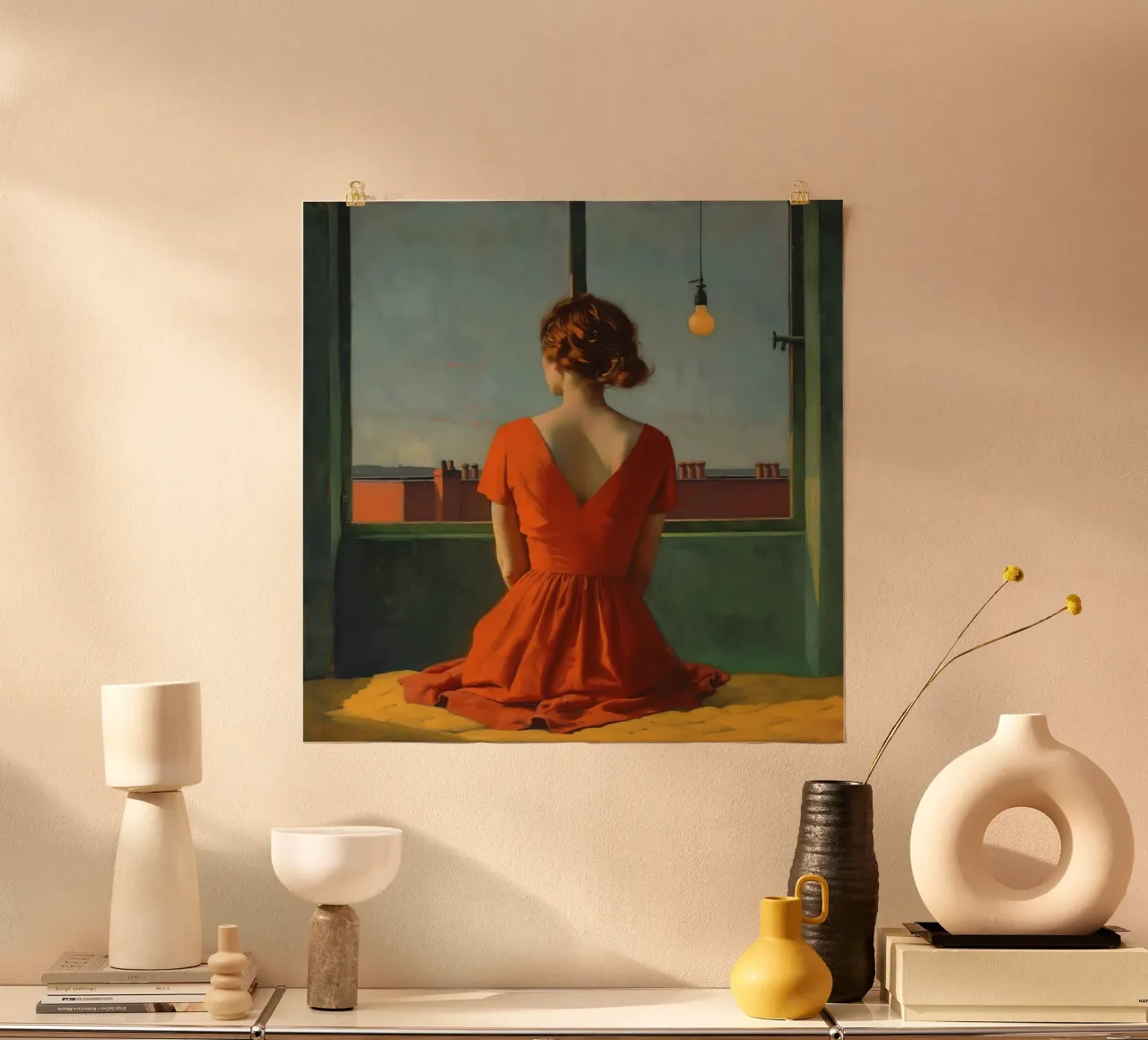 The window to the courtyard poster by Carinaprint