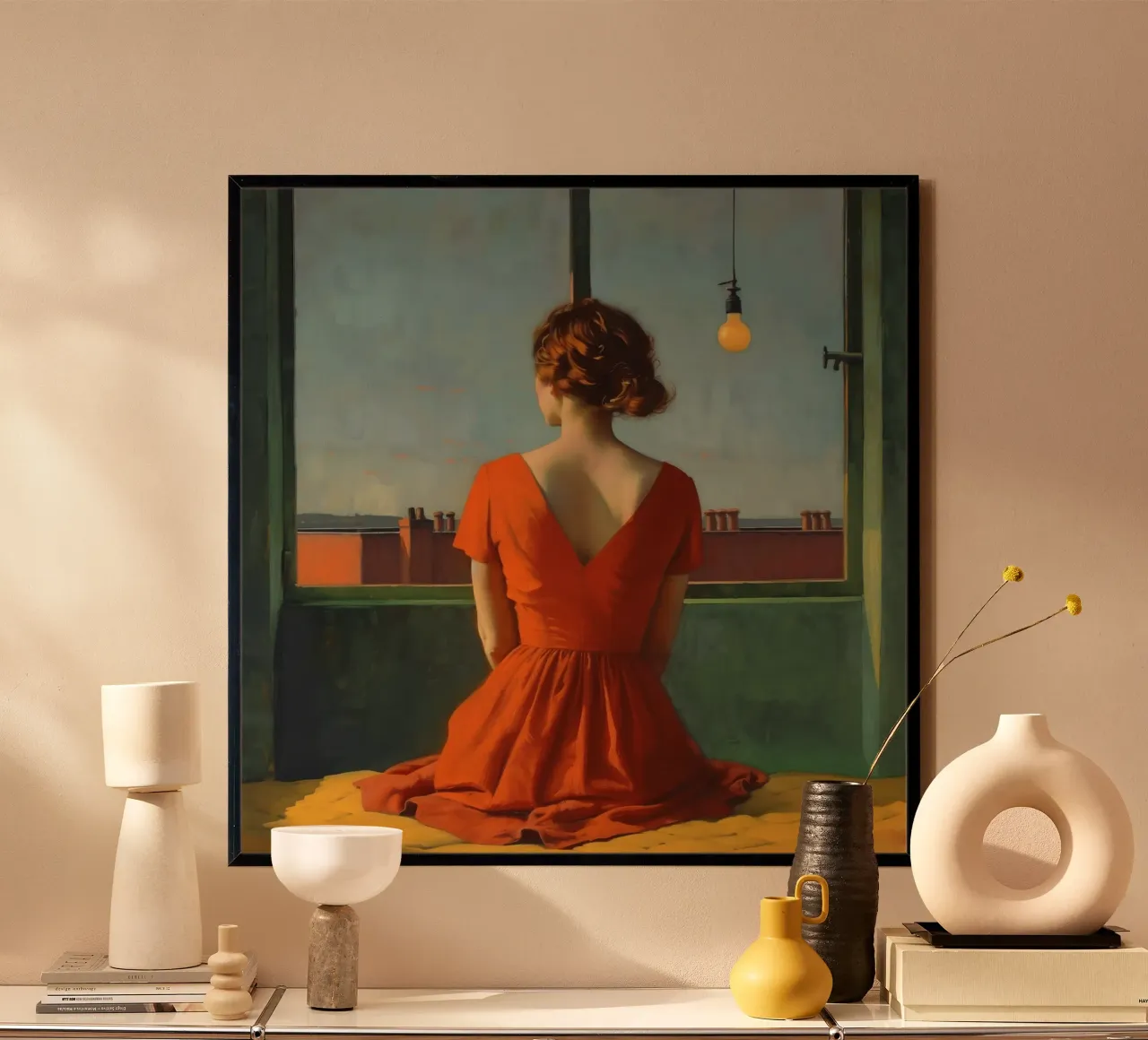 The window to the courtyard poster by Carinaprint