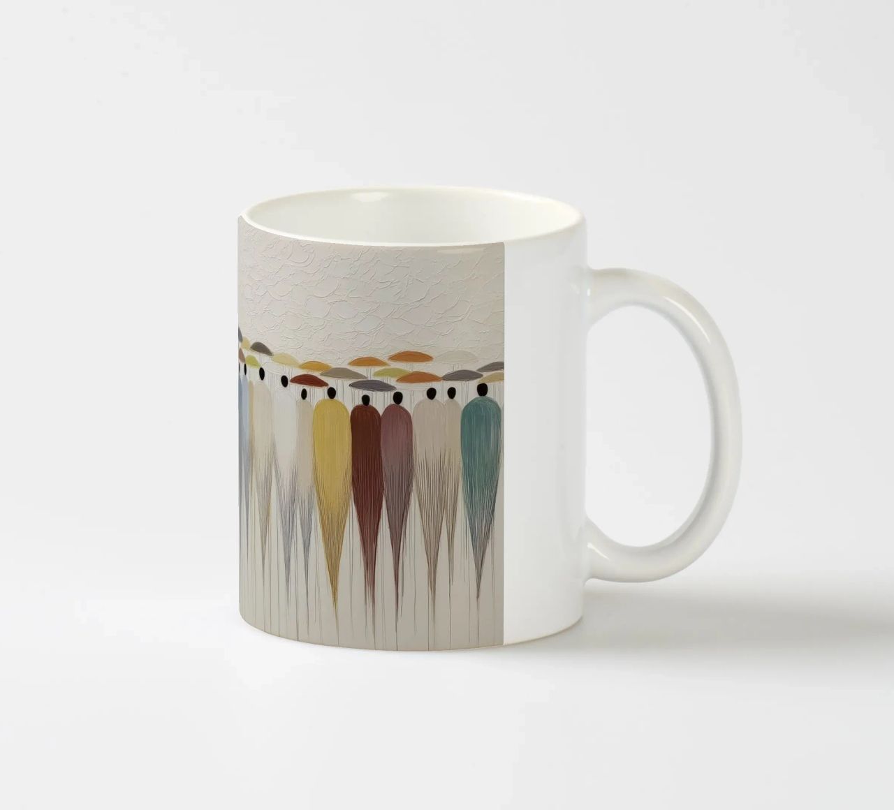 Persone astratte con un ombrello tazza in ceramica da Imagine