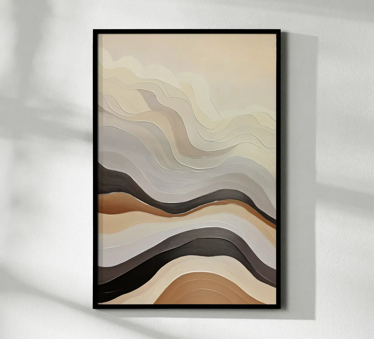 Abstract mountains in sand colours hahnemühle by Imagine