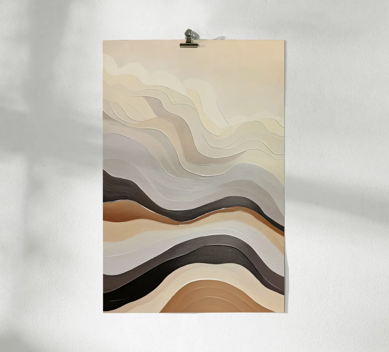 Abstract mountains in sand colours hahnemühle by Imagine