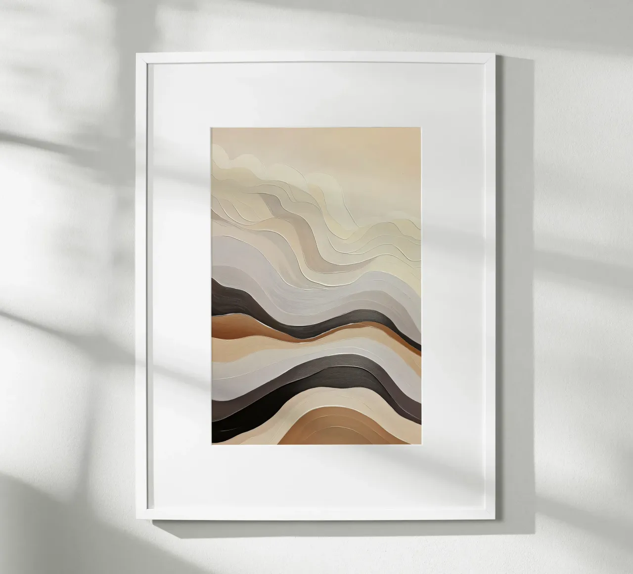 Abstract mountains in sand colours hahnemühle by Imagine