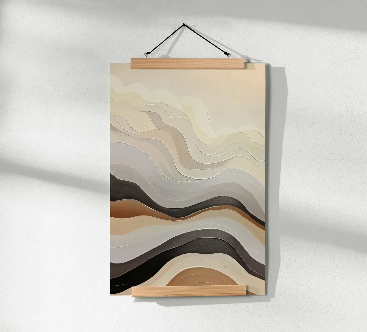 Abstract mountains in sand colours hahnemühle by Imagine