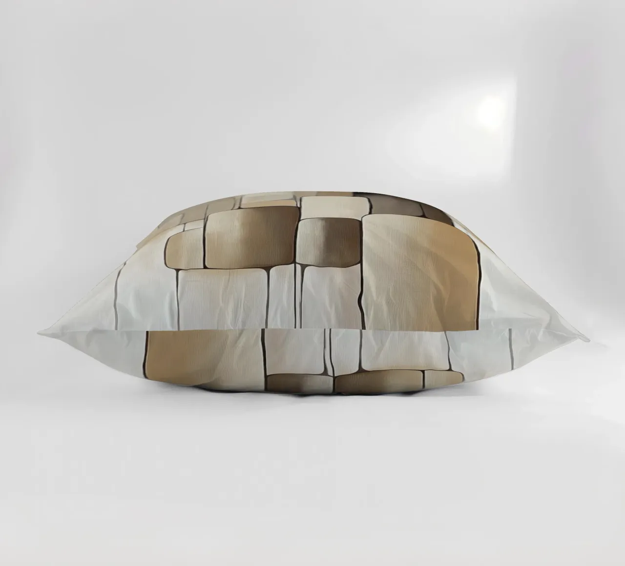 Forme astratte nei colori del marrone cuscino da Imagine