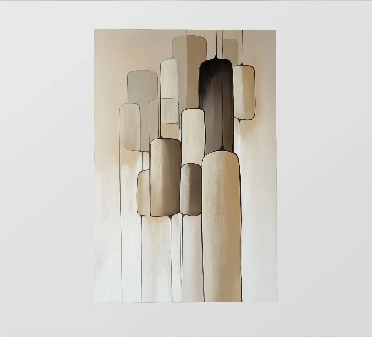 Forme astratte nei colori del marrone pellicola backlit da Imagine