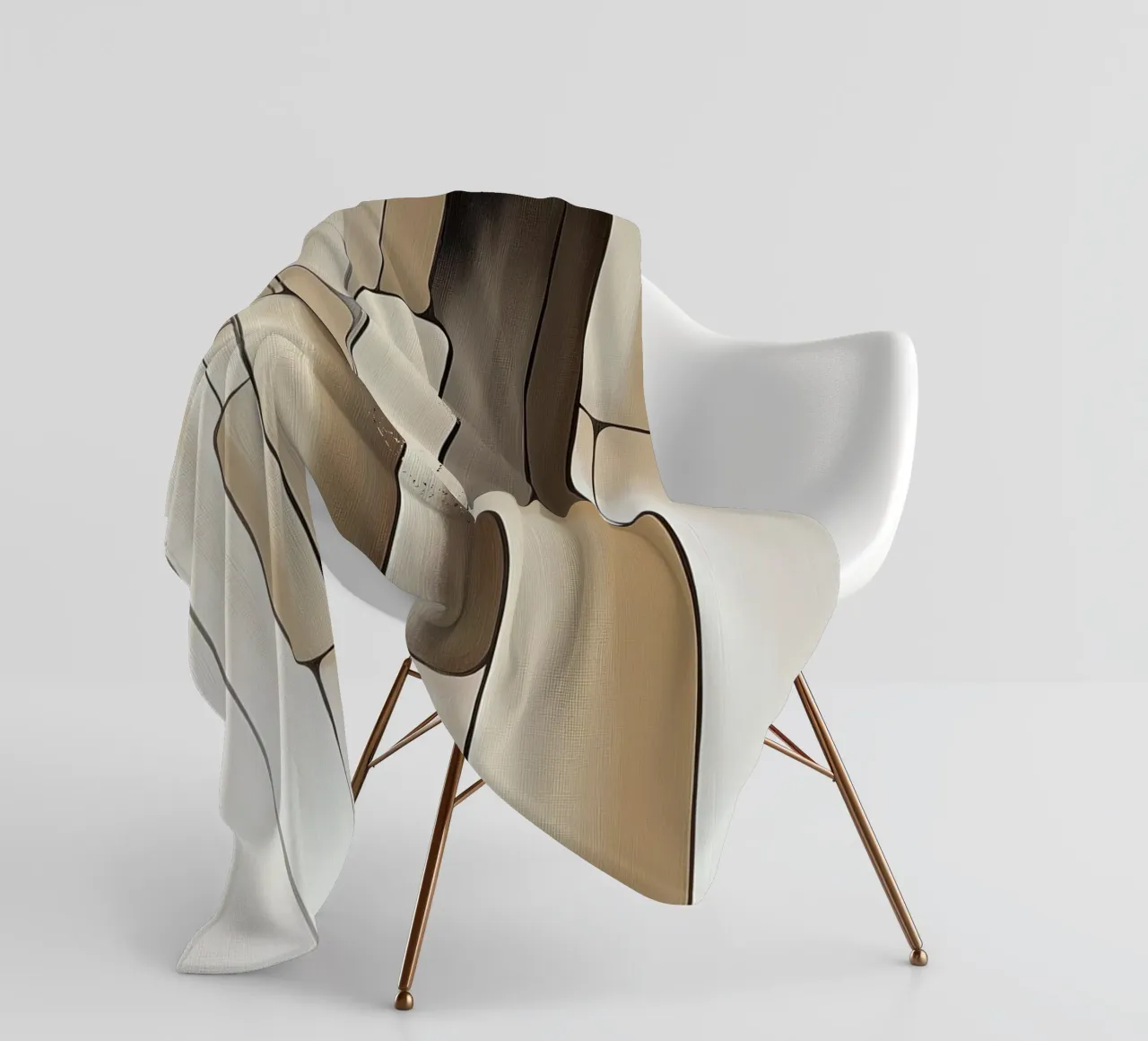 Forme astratte nei colori del marrone coperta in pile da Imagine