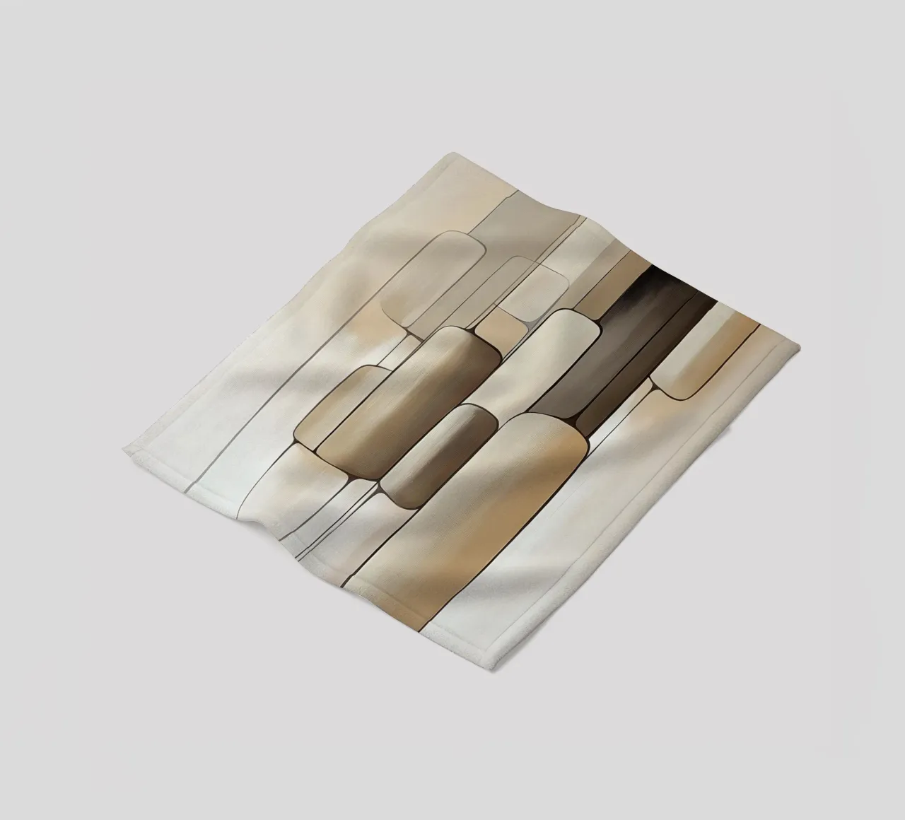 Forme astratte nei colori del marrone coperta in pile da Imagine
