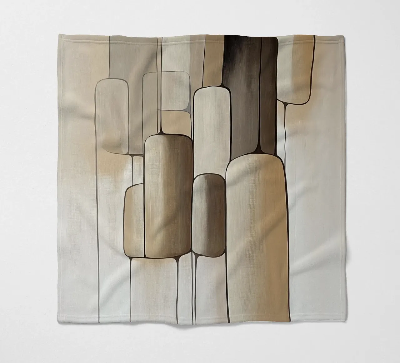 Forme astratte nei colori del marrone coperta in pile da Imagine
