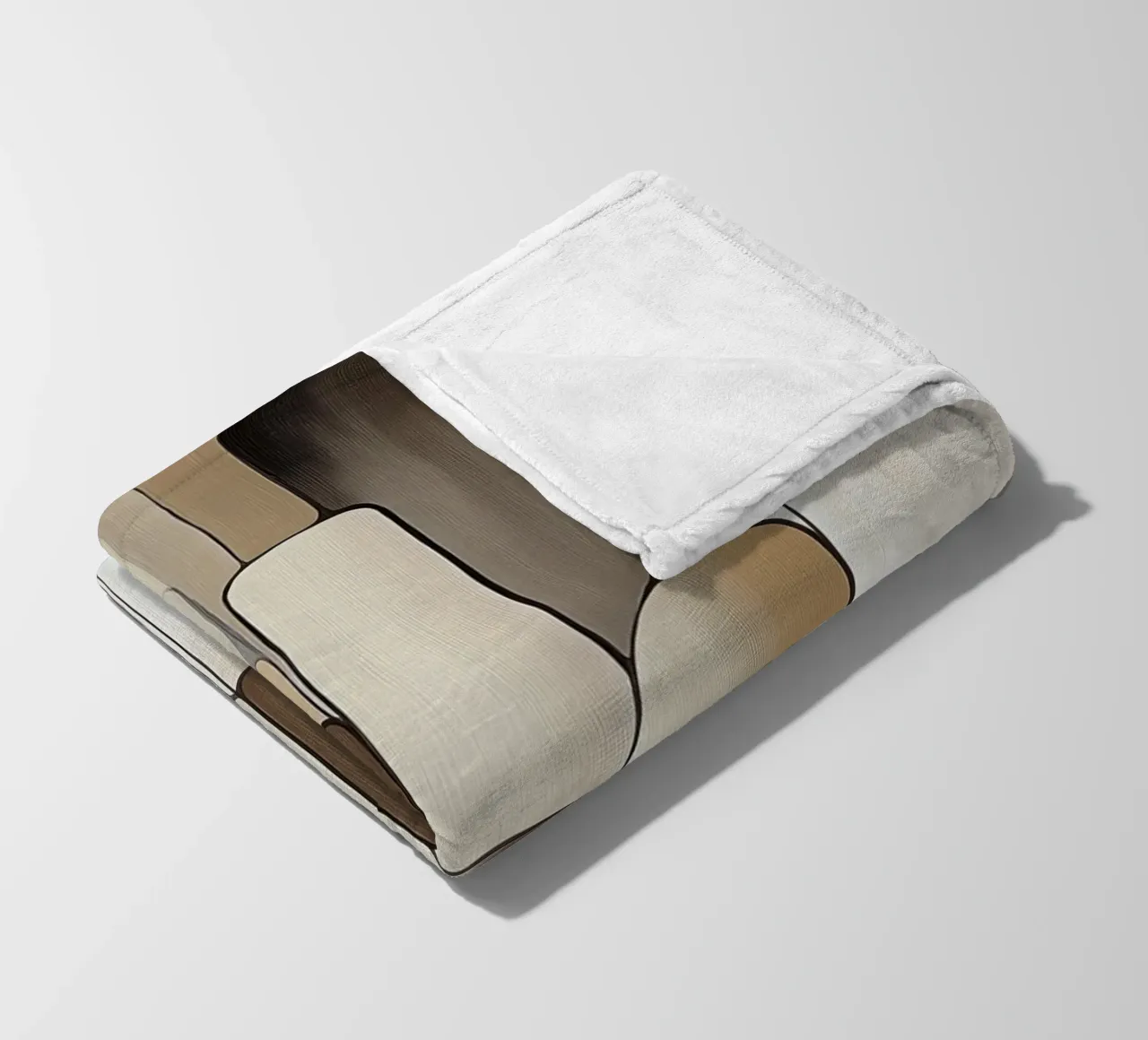 Forme astratte nei colori del marrone coperta in pile da Imagine