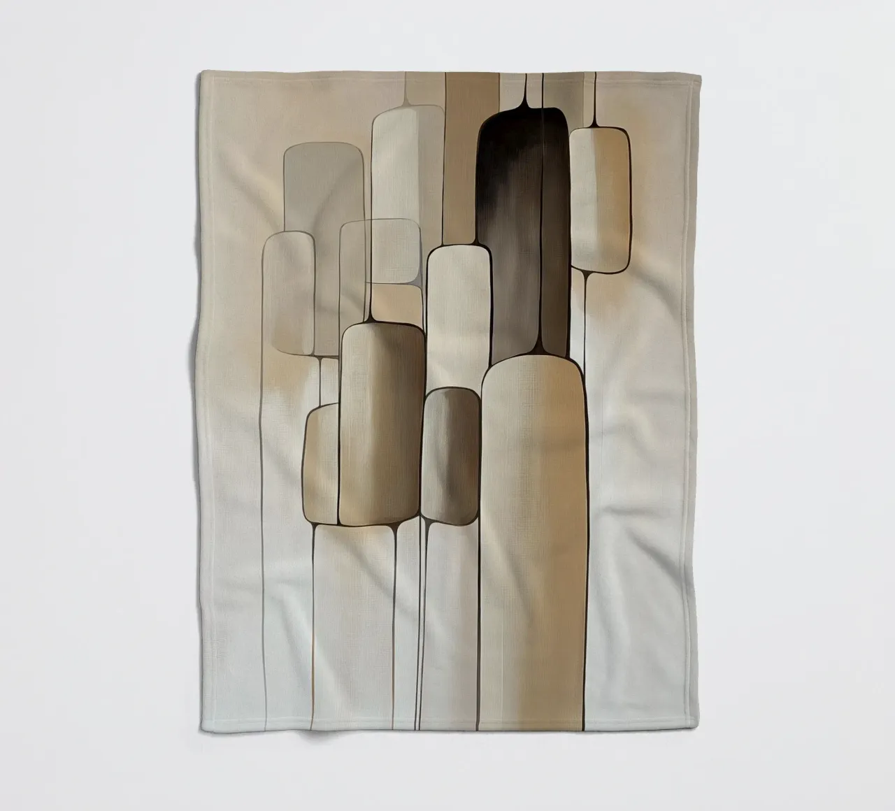Forme astratte nei colori del marrone coperta in pile da Imagine