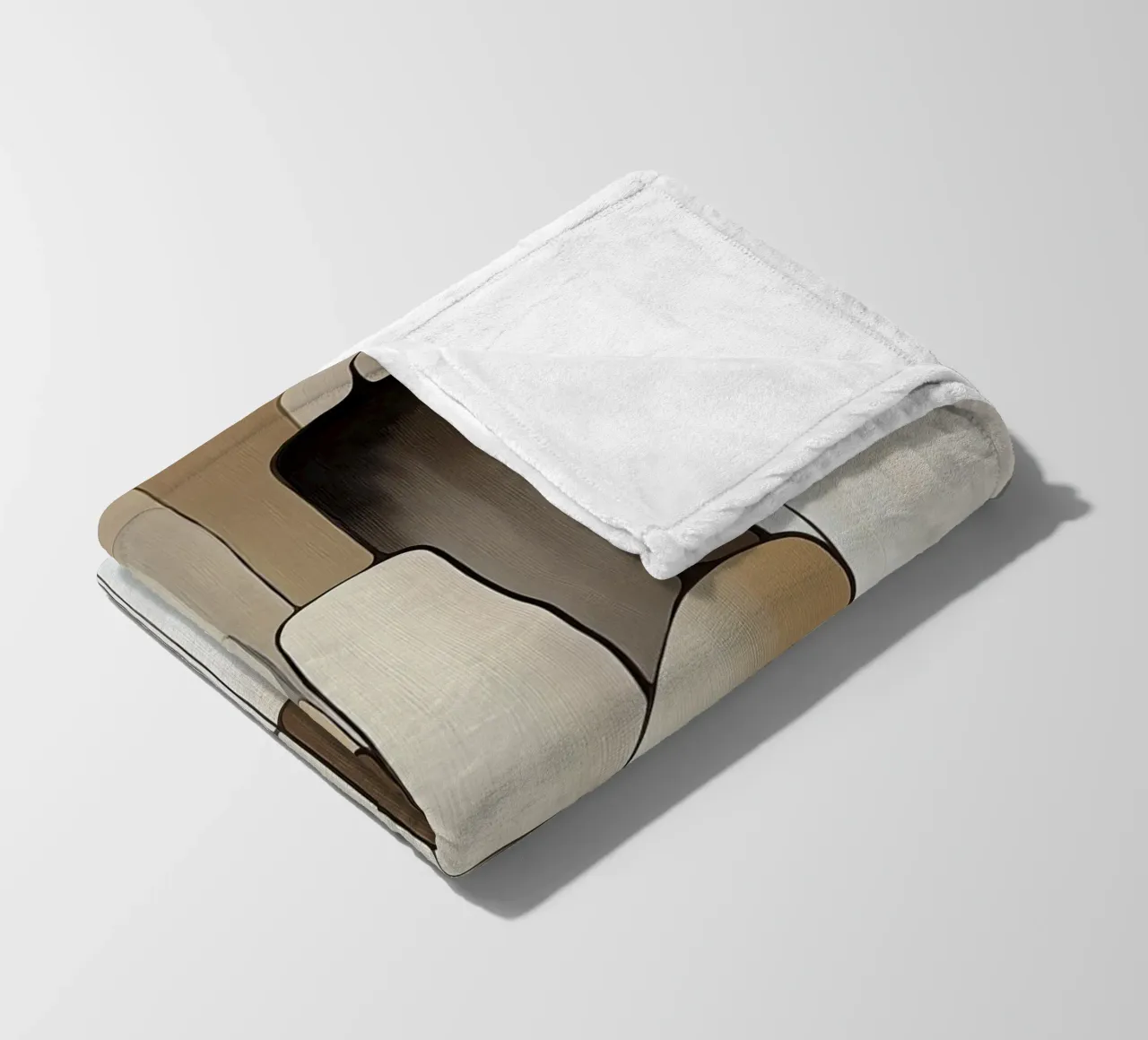 Forme astratte nei colori del marrone coperta in pile da Imagine