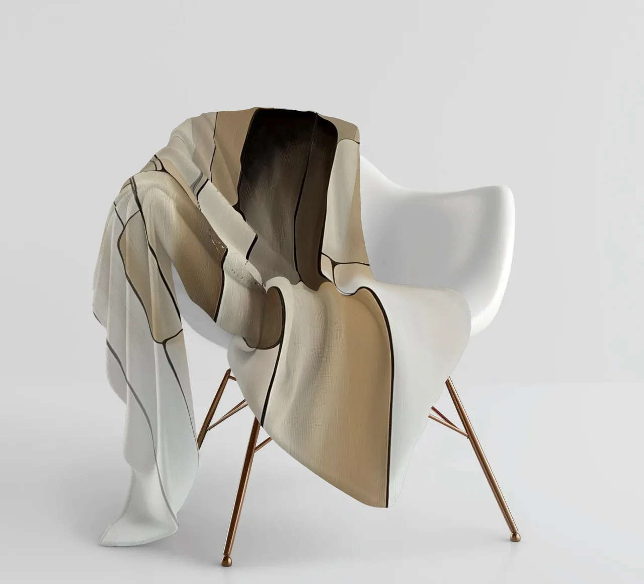 Forme astratte nei colori del marrone coperta in pile da Imagine