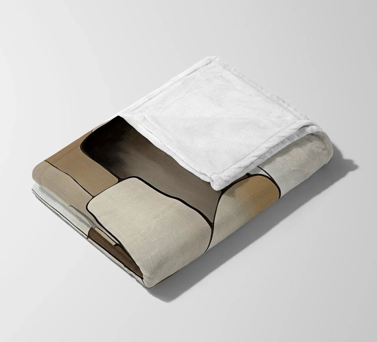 Forme astratte nei colori del marrone coperta in pile da Imagine