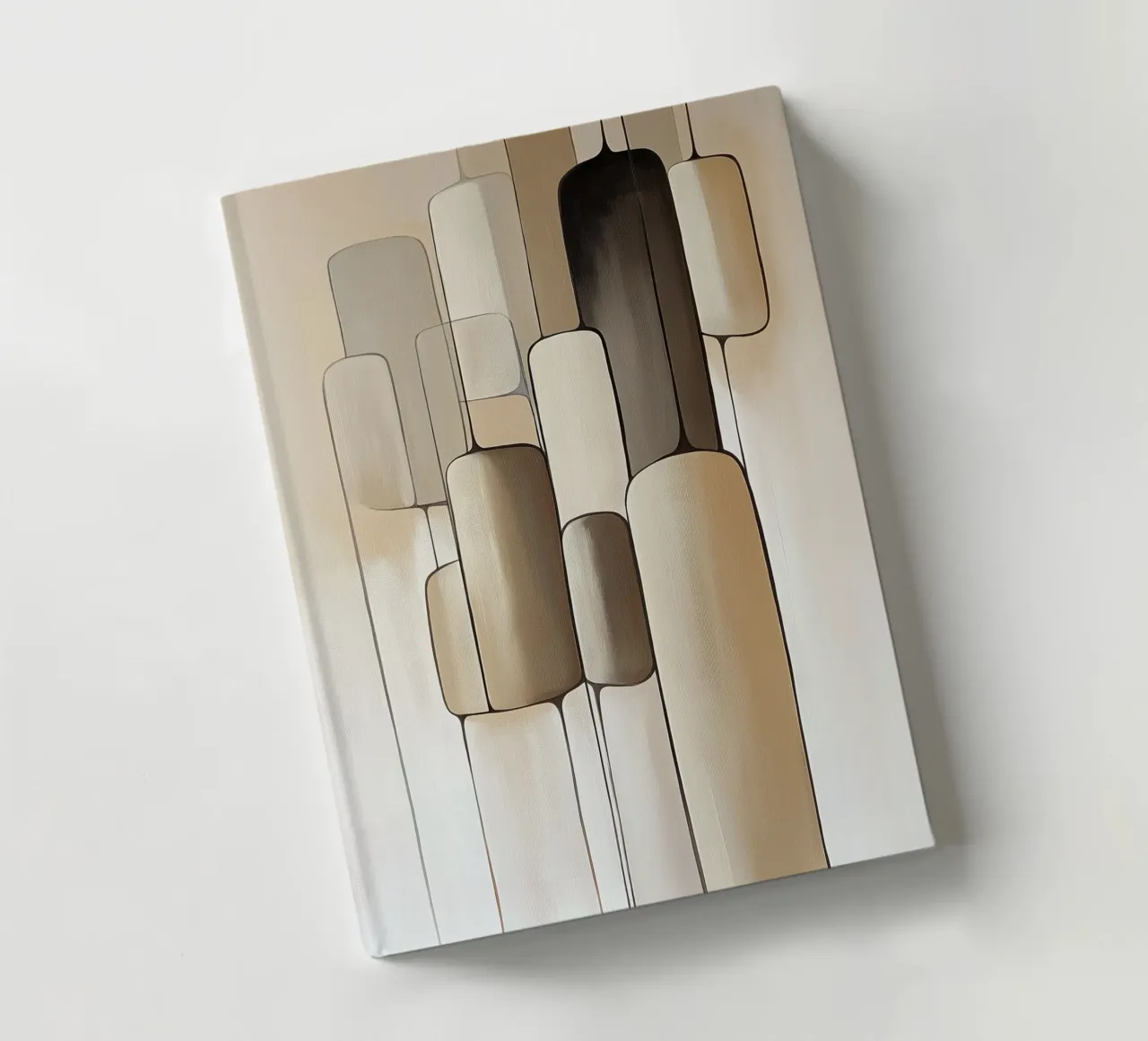 Abstract shapes in brown colours notebook by Imagine