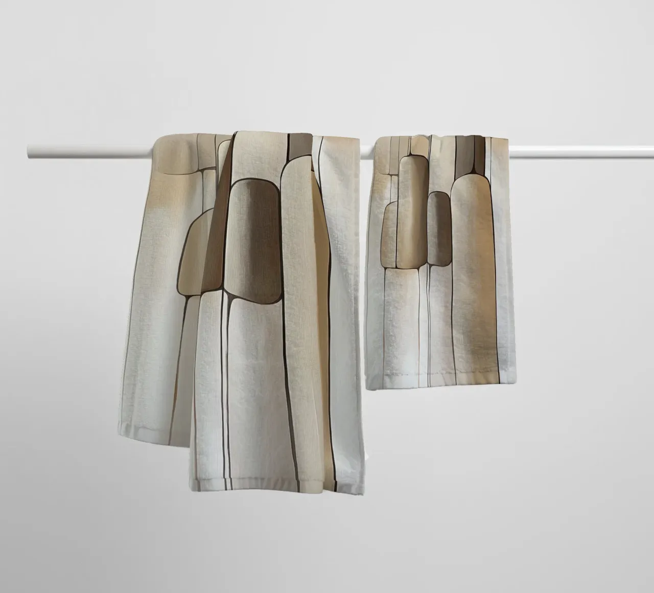 Forme astratte nei colori del marrone asciugamano da bagno da Imagine