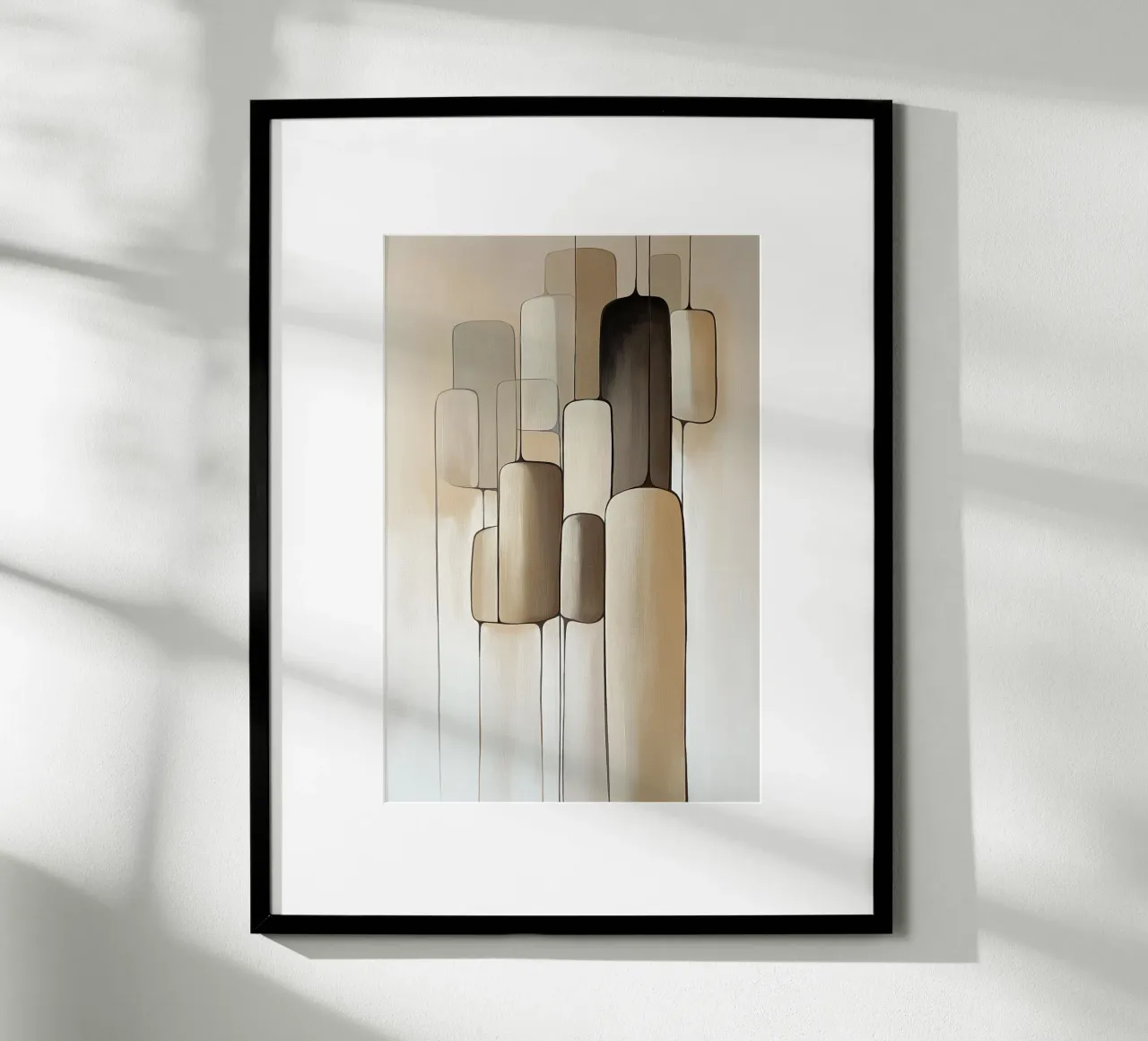 Forme astratte nei colori del marrone carta hahnemühle da Imagine