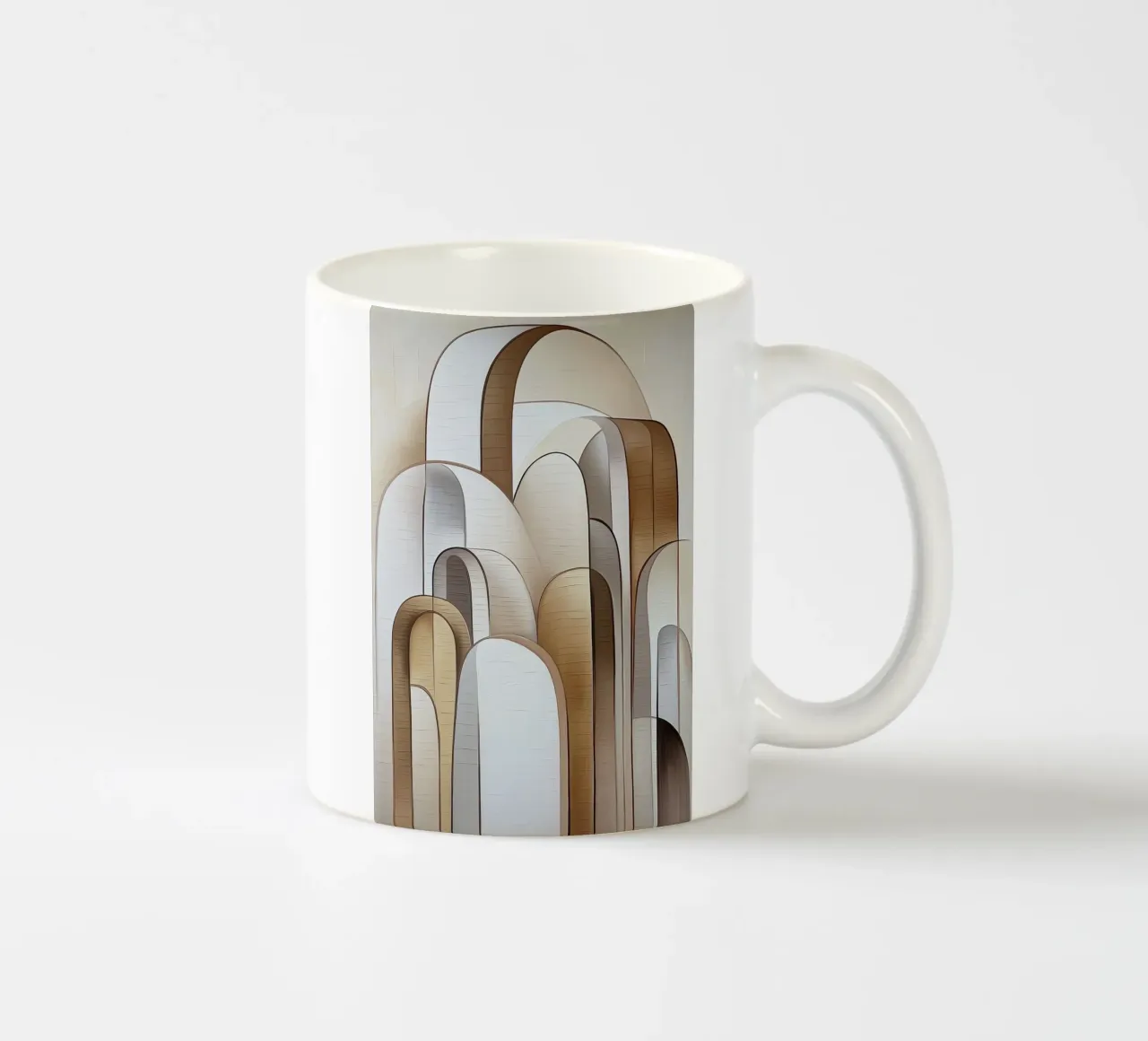 Forme astratte nei colori del marrone tazza in ceramica da Imagine