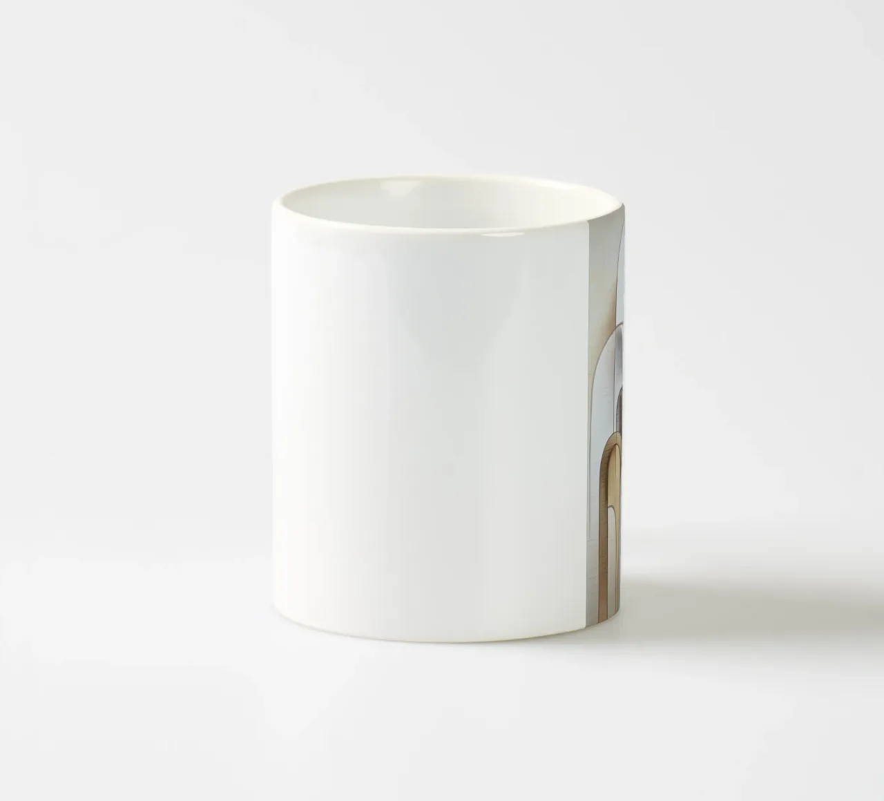 Forme astratte nei colori del marrone tazza in ceramica da Imagine