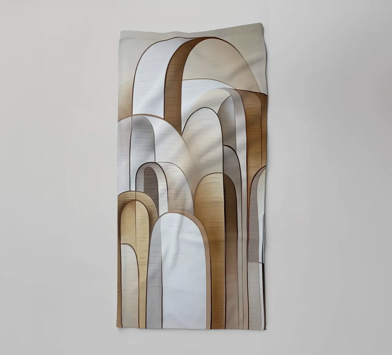 Forme astratte nei colori del marrone asciugamano da bagno da Imagine