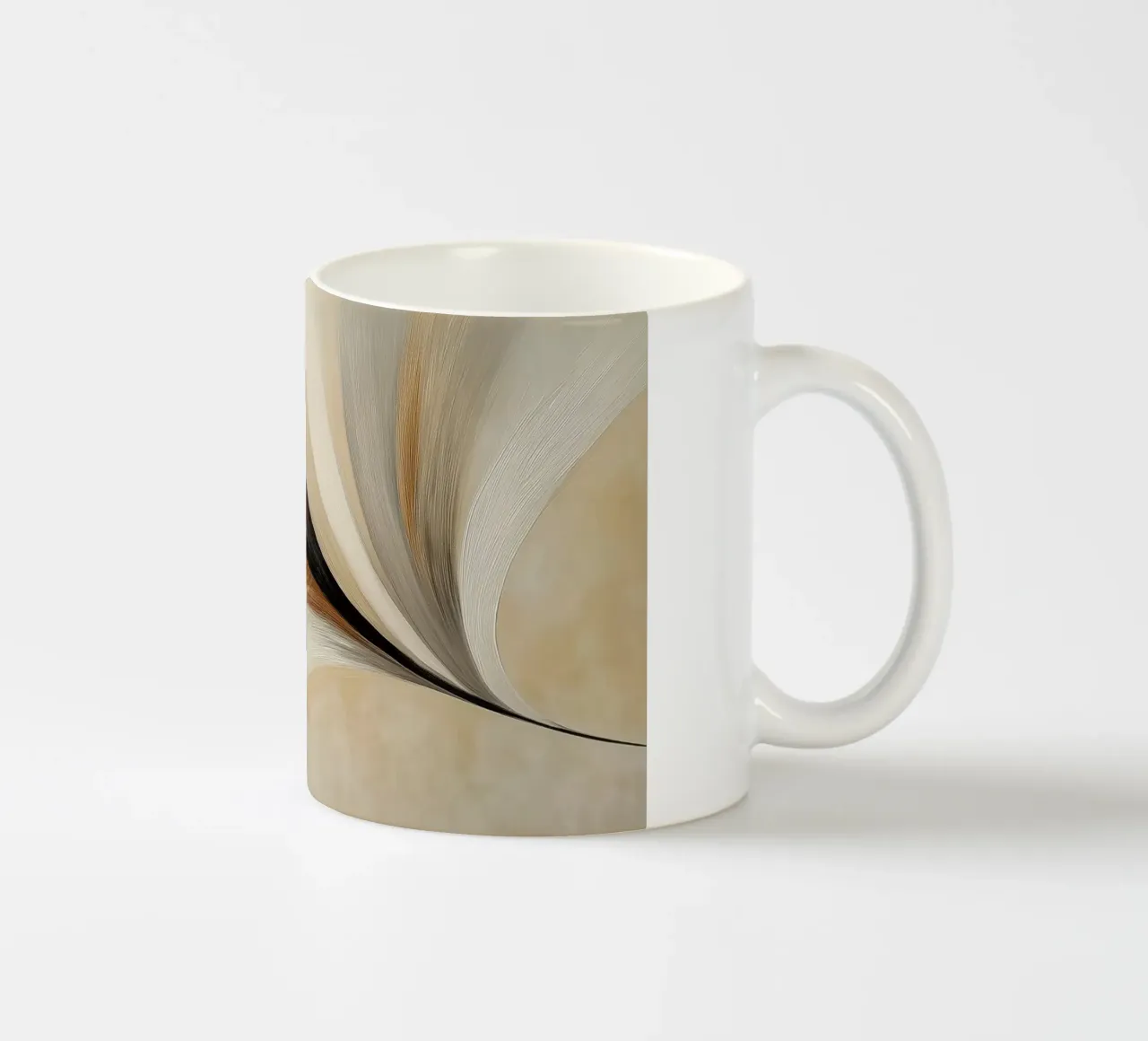 Forma organica nei colori del marrone tazza in ceramica da Imagine