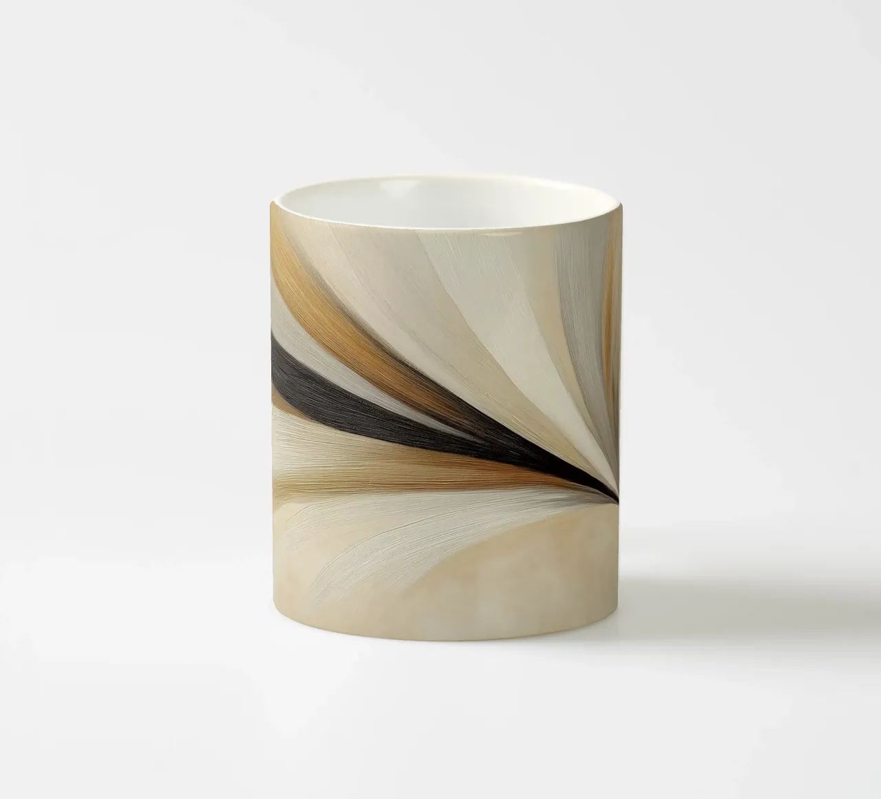 Forma organica nei colori del marrone tazza in ceramica da Imagine